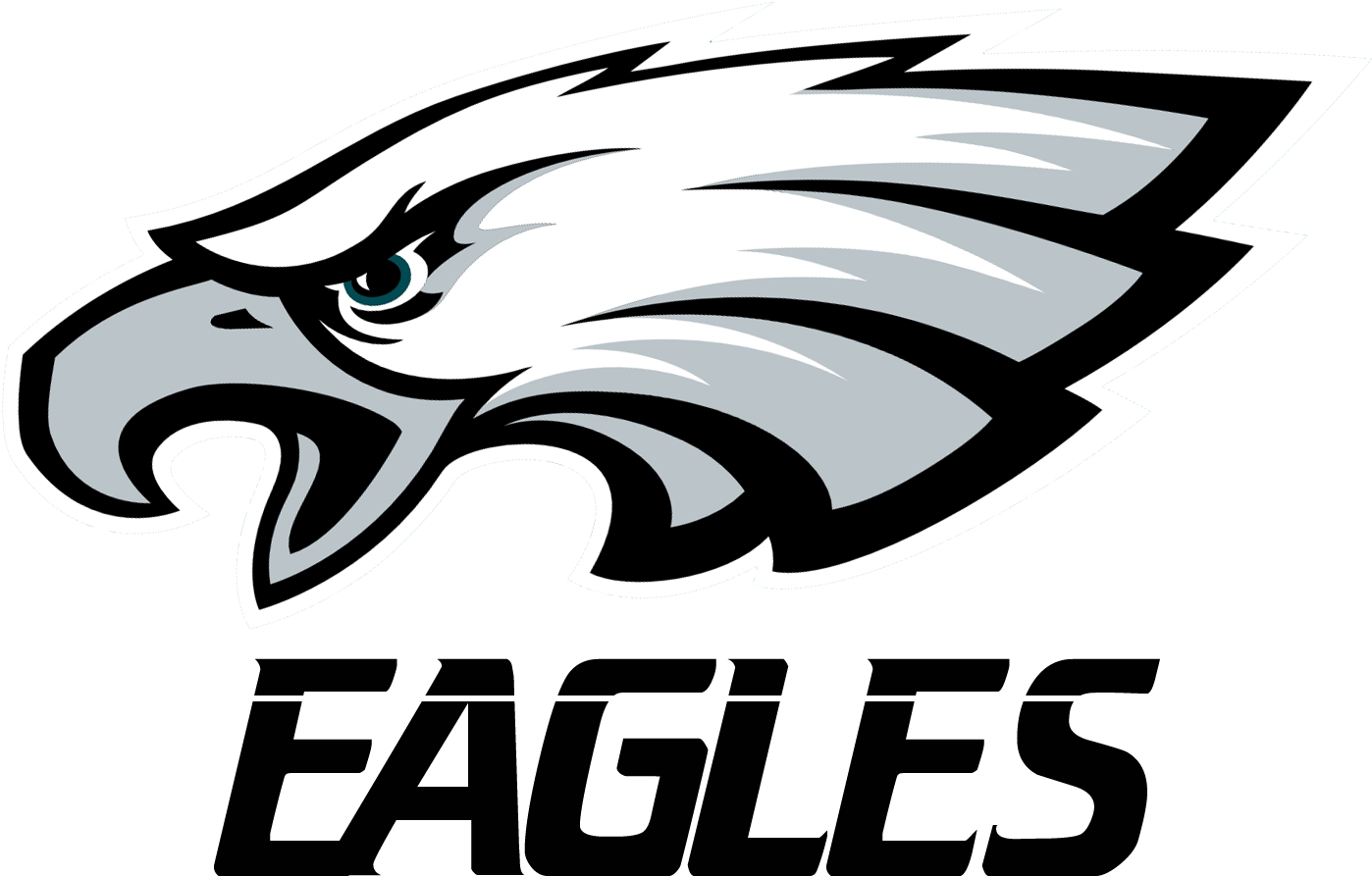 Philadelphia Eagles Png Photo (black, silver, white)