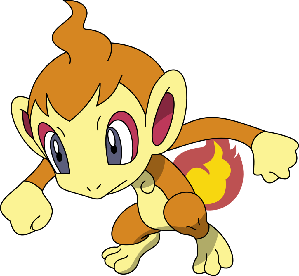 Chimchar Pokemon Png Clipart (black, chocolate, beige, gold)