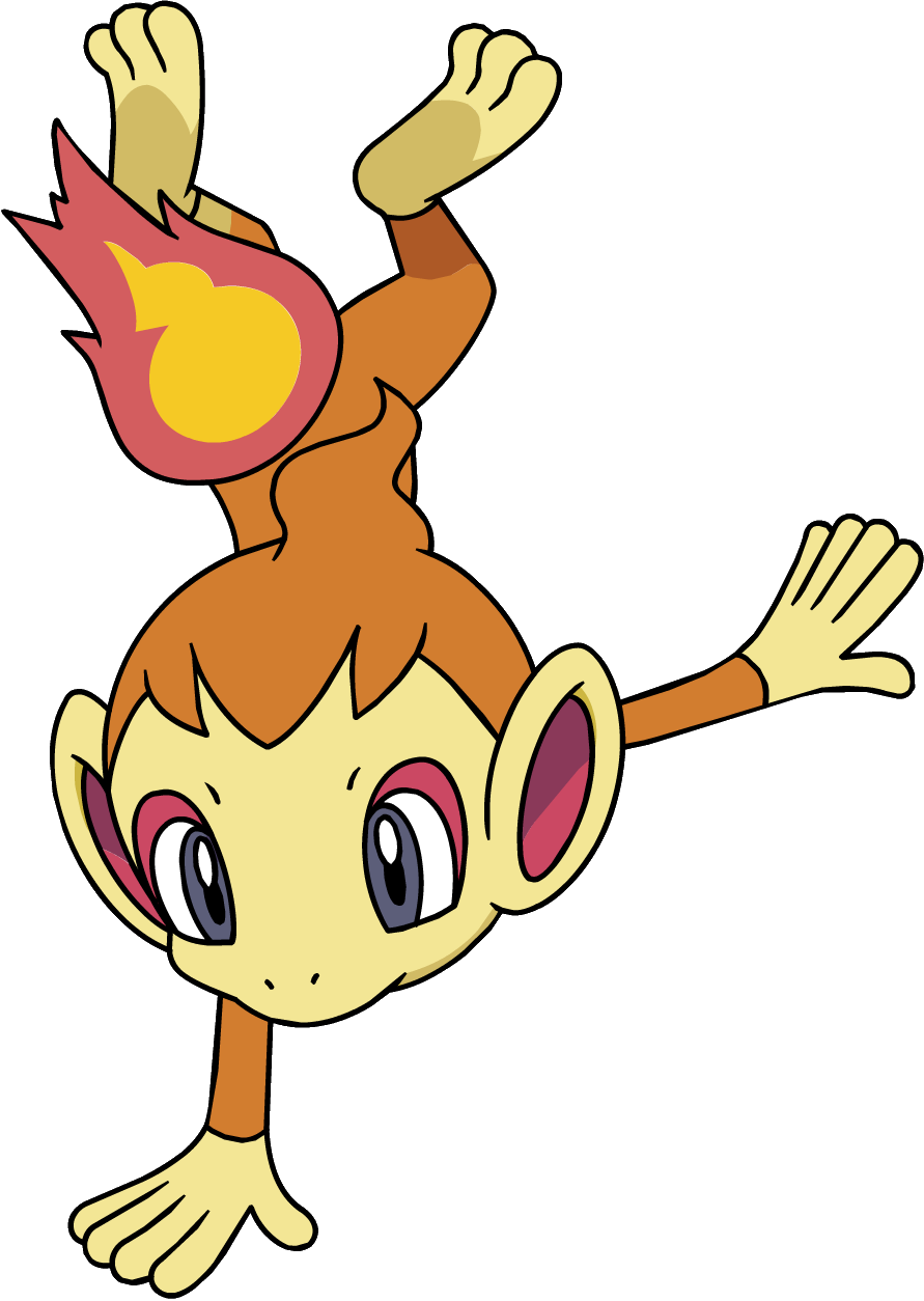 Chimchar Pokemon Png Photo (chocolate, salmon, white, gold, pink)