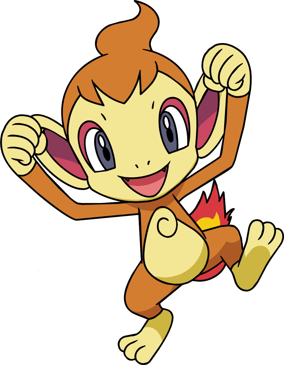 Chimchar Pokemon Png Picture (white, pink, orange, chocolate)