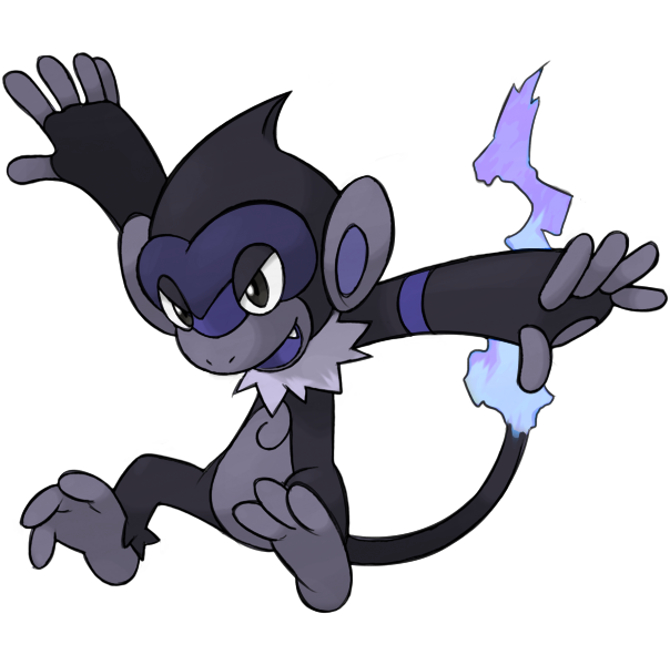 Chimchar Pokemon Png Transparent (black, indigo, gray)