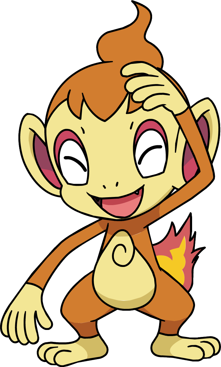 Chimchar Pokemon Transparent Png (white, pink, chocolate)