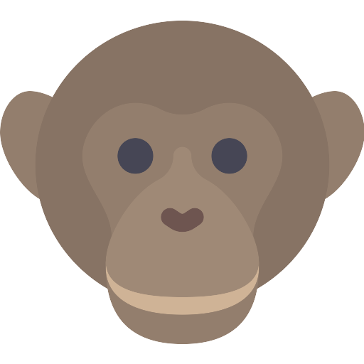 Chimpanzee Transparent Png (black, gray, indigo, silver)