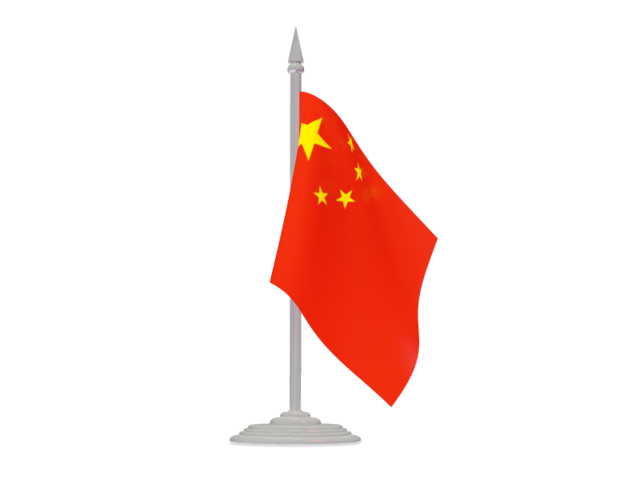 China Flag Transparent (black, red)