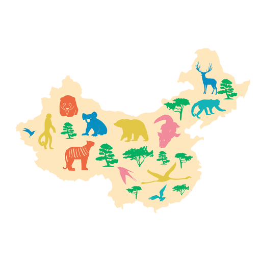 China Vector Png File (black, beige)