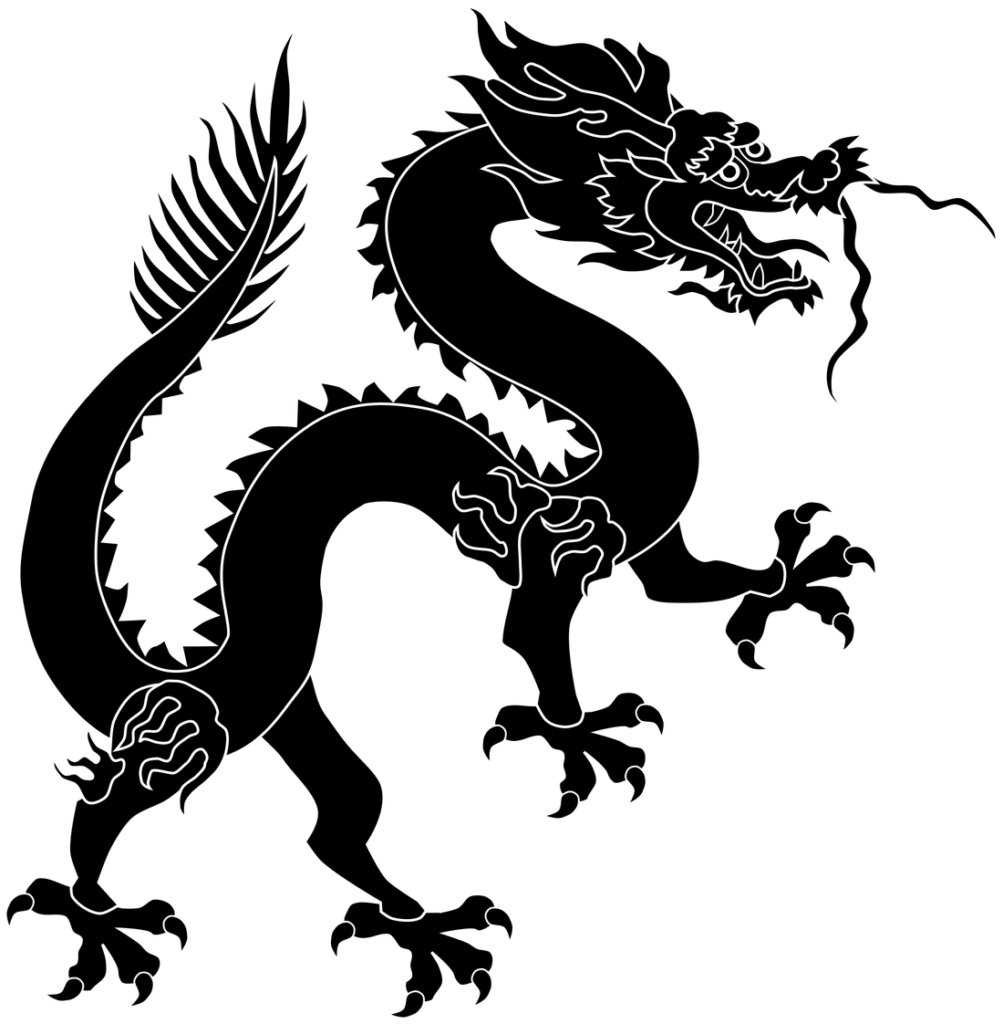 China Vector Png Pic (black, indigo)