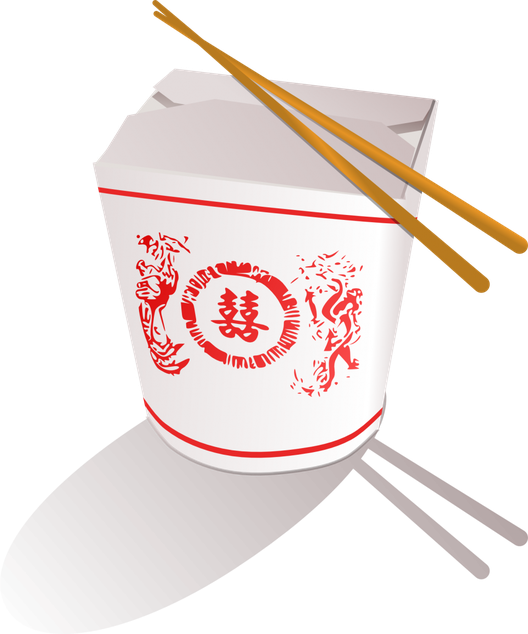 Chinese Chopsticks Noodles Png File (black)