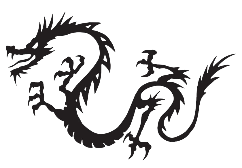 Chinese Dragon Png Image (white, black)