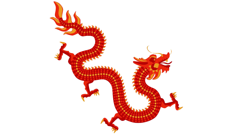 Chinese Dragon Transparent Png (white, red)