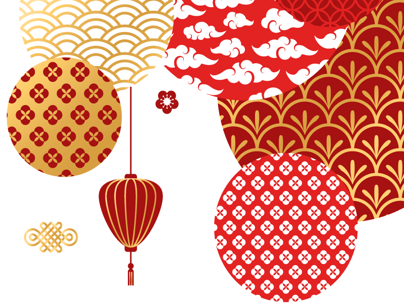 Chinese New Year Decorative Lantern Png Clipart (white, red, maroon, black)