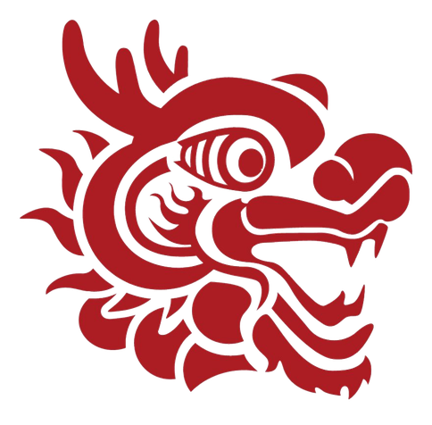 Chinese New Year Dragon Png Image (black, maroon)