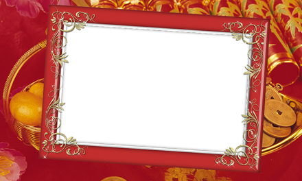 Chinese New Year Frame Png Clipart (black, chocolate, maroon)