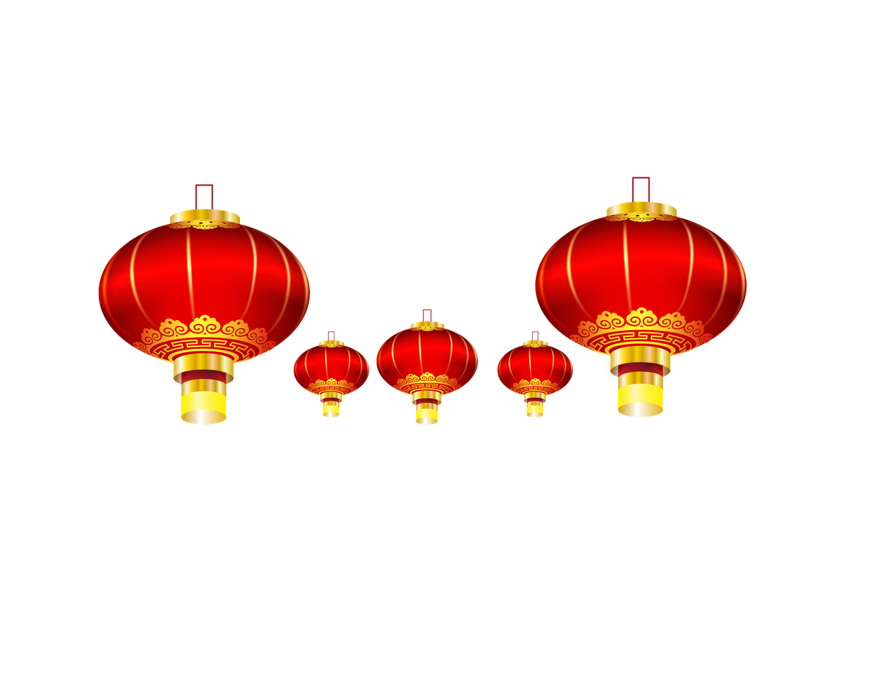 Chinese New Year Lantern Png Pic (red, maroon, black)