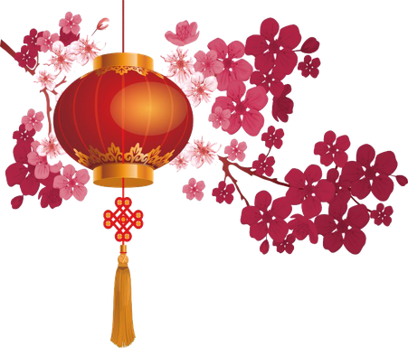 Chinese New Year Lantern Png Transparent Image (maroon, purple, black)