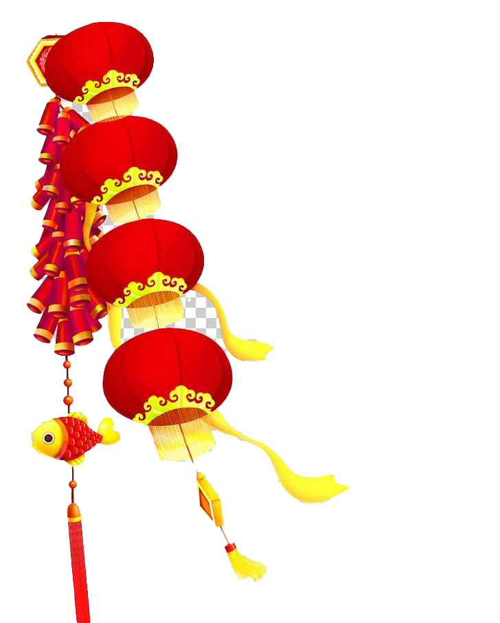 Chinese New Year Lantern Png Transparent (white, red)