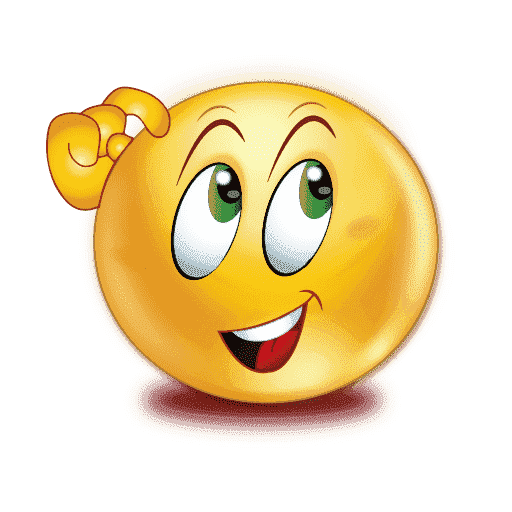 Thinking Emoji Transparent Images Png (gray, white, maroon, gold, orange)