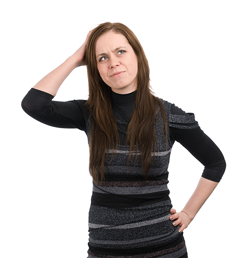 Thinking Woman Png File (black, white)