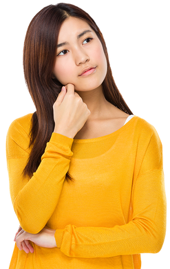 Thinking Woman Png Transparent Hd Photo (black, orange)