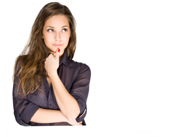 Thinking Woman Transparent Images Png (white)