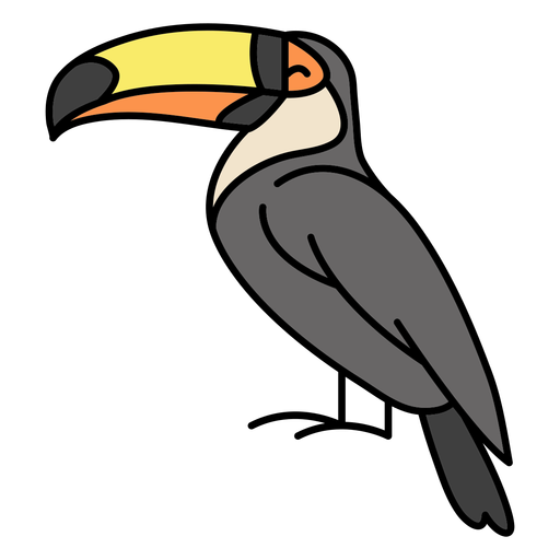 Rhinoceros Hornbill Png File (gray, yellow, black, beige, indigo)