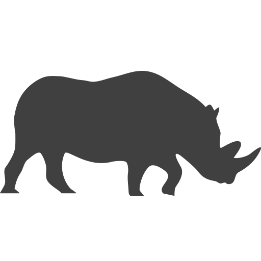 Rhinoceros Png File (indigo, black)