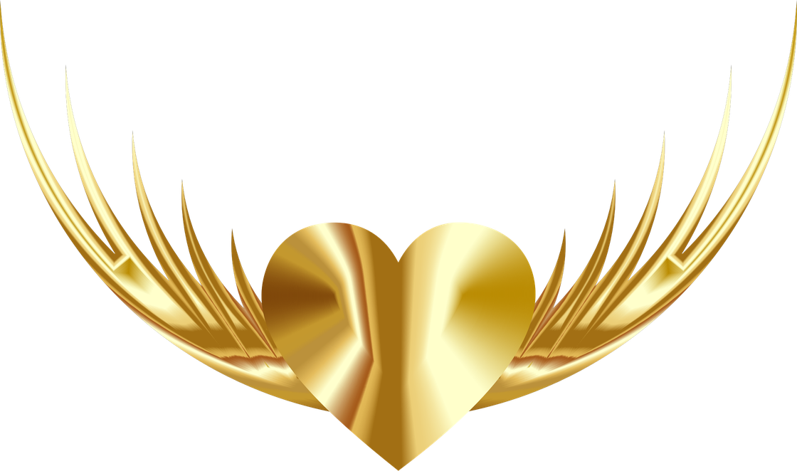 Shiny Gold Heart Png Photos (black, beige, olive)