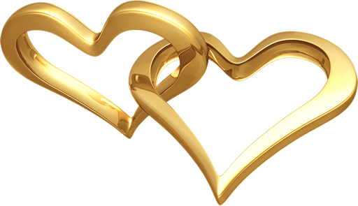 Shiny Gold Heart Png Transparent Image (black, white, beige)