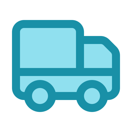 Shipping Delivery Truck Icon Free Png Icon Download (teal, silver, black, mint)