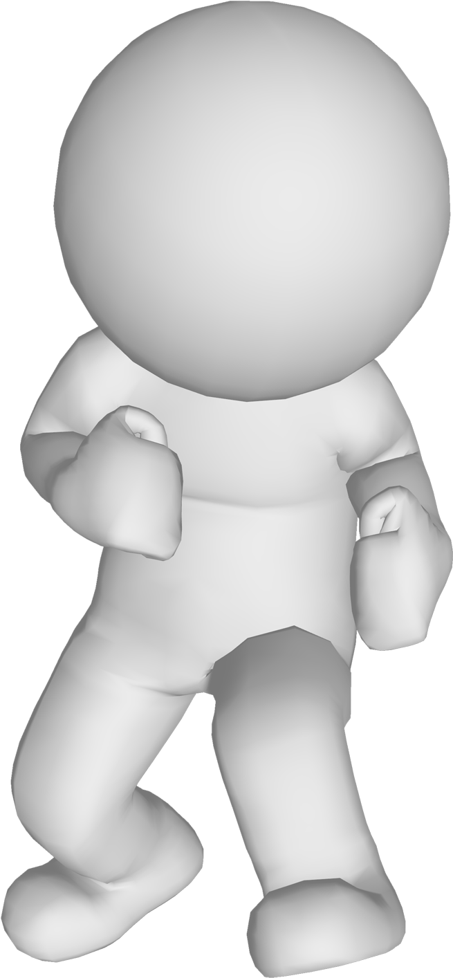 White 3D Figure Man Png Photo (black, lavender)