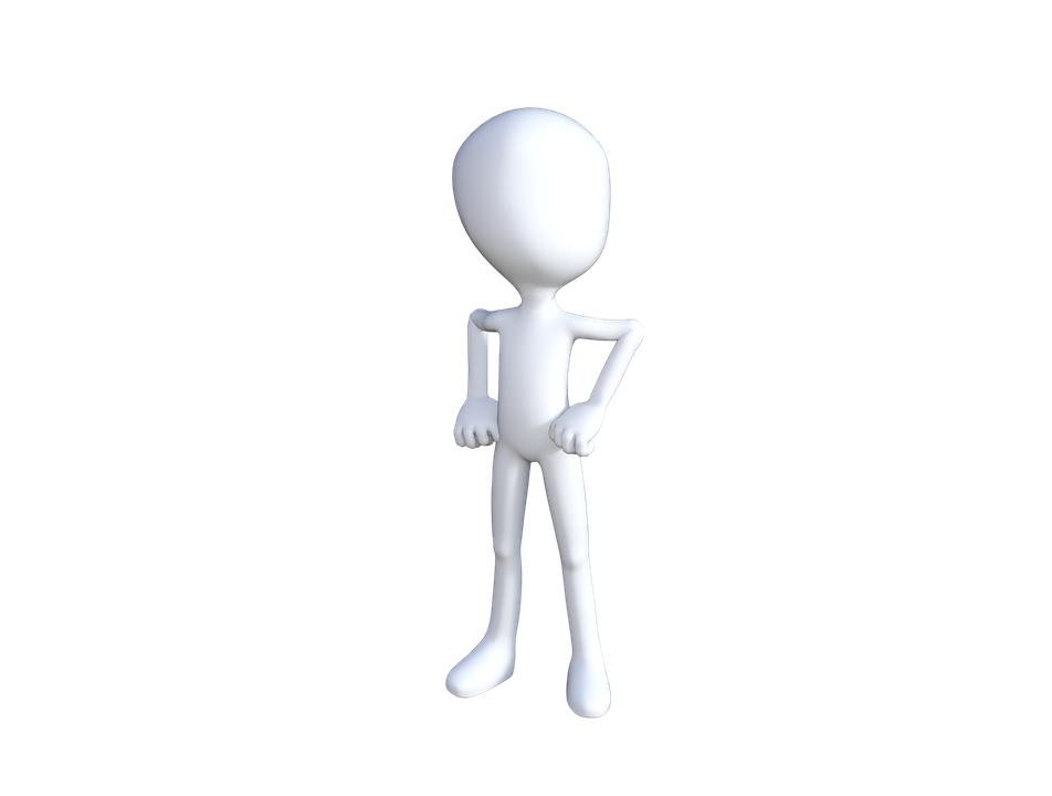 White 3D Figure Man Png Picture (black, white)