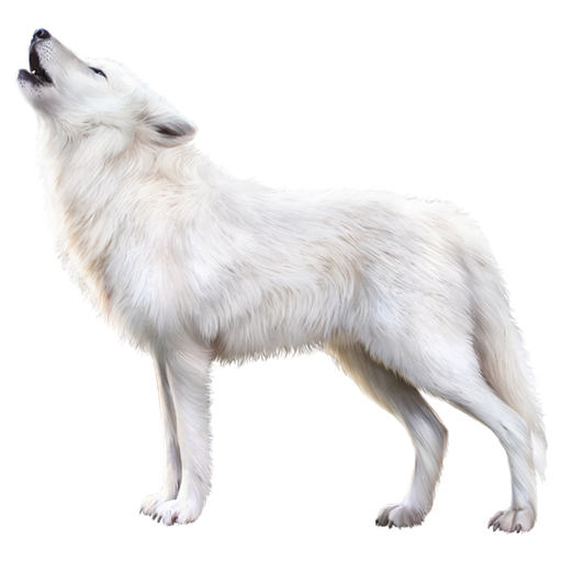 White Arctic Fox Transparent Images Png (black, white, lavender)