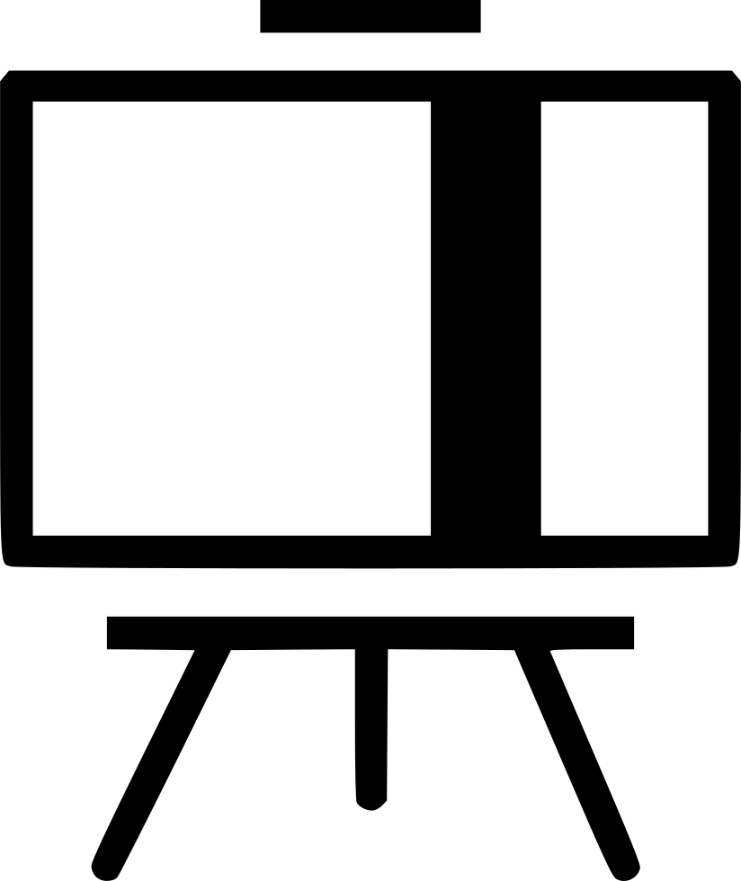 White Board Easel Png Pic (gray, black, white, lavender, indigo)