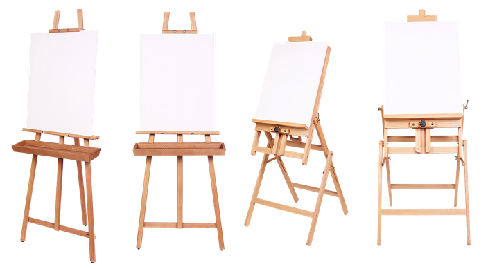 White Board Easel Png Transparent Image (white, black)