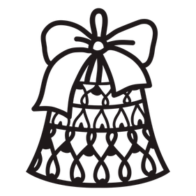 White Christmas Bell Png Image (black)