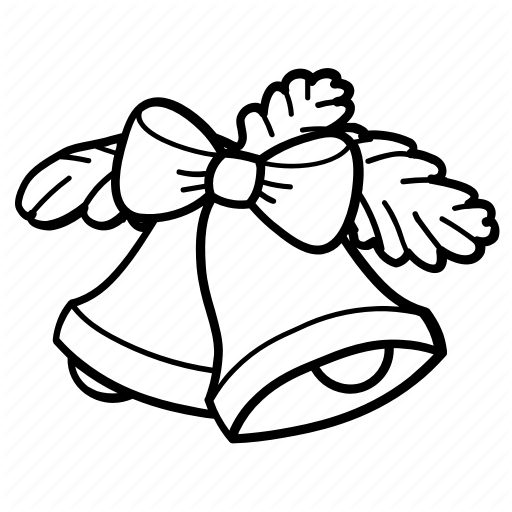 White Christmas Bell Png Transparent Image (black, indigo)