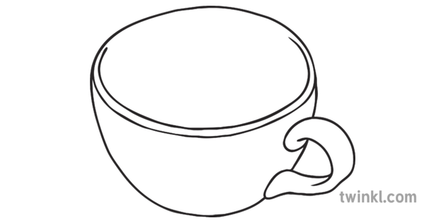 White Empty Cup Transparent Png (white, black)