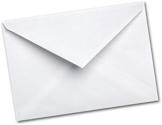 White Envelope Png Pic (white, lavender, black)