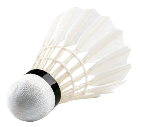 White Feather Badminton Shuttlecock Transparent Png (black, beige, lavender)