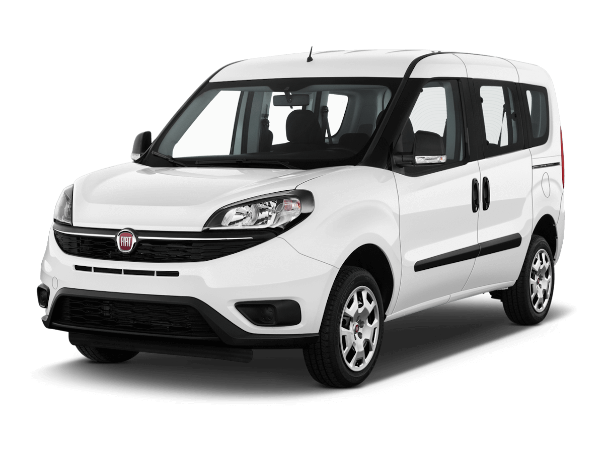 White Fiat Doblo Van Transparent Png (black, silver, lavender)