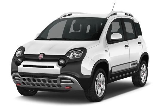 White Fiat Panda Png File (lavender, silver, black)