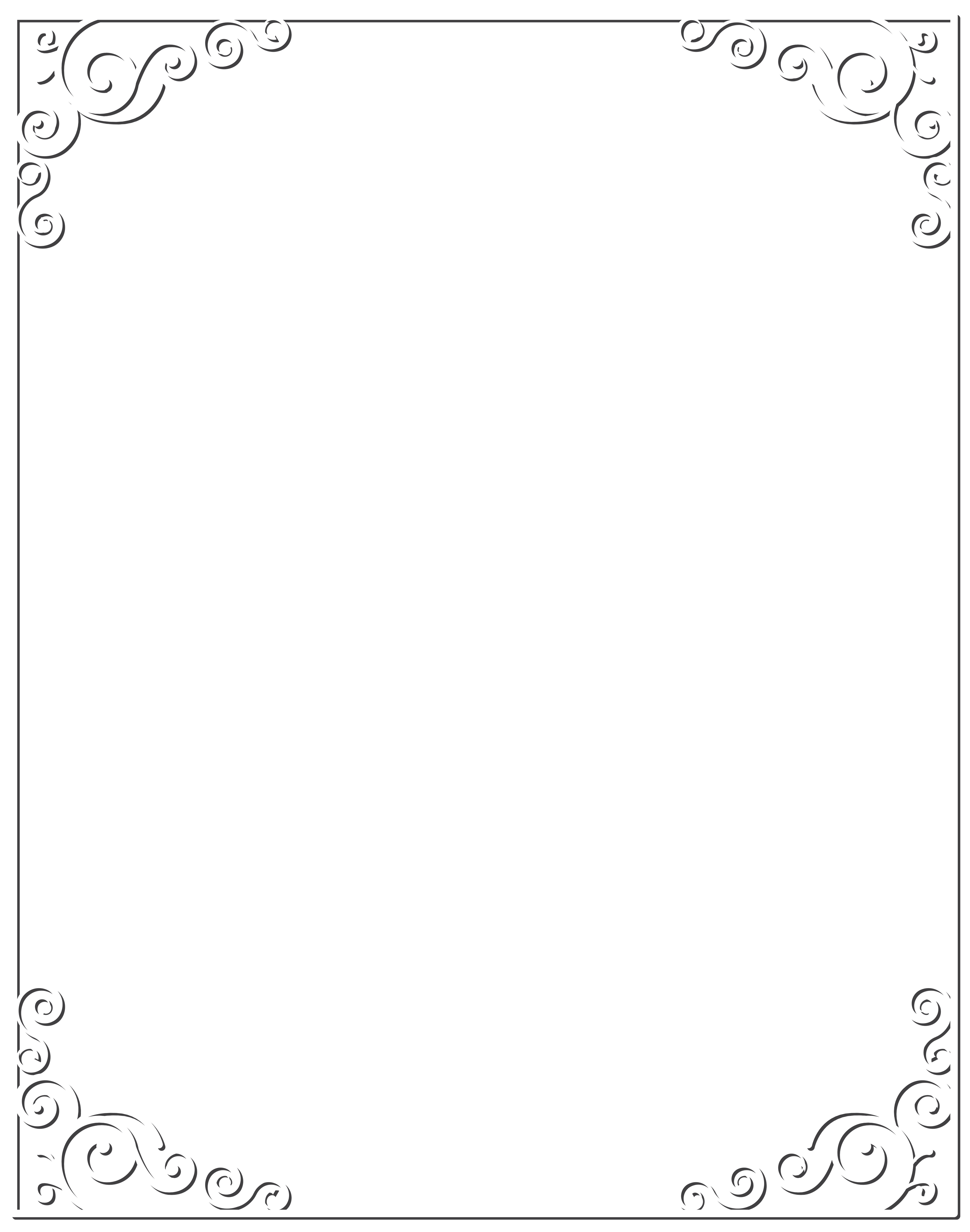 White Frame Png Cutout (black, gray)