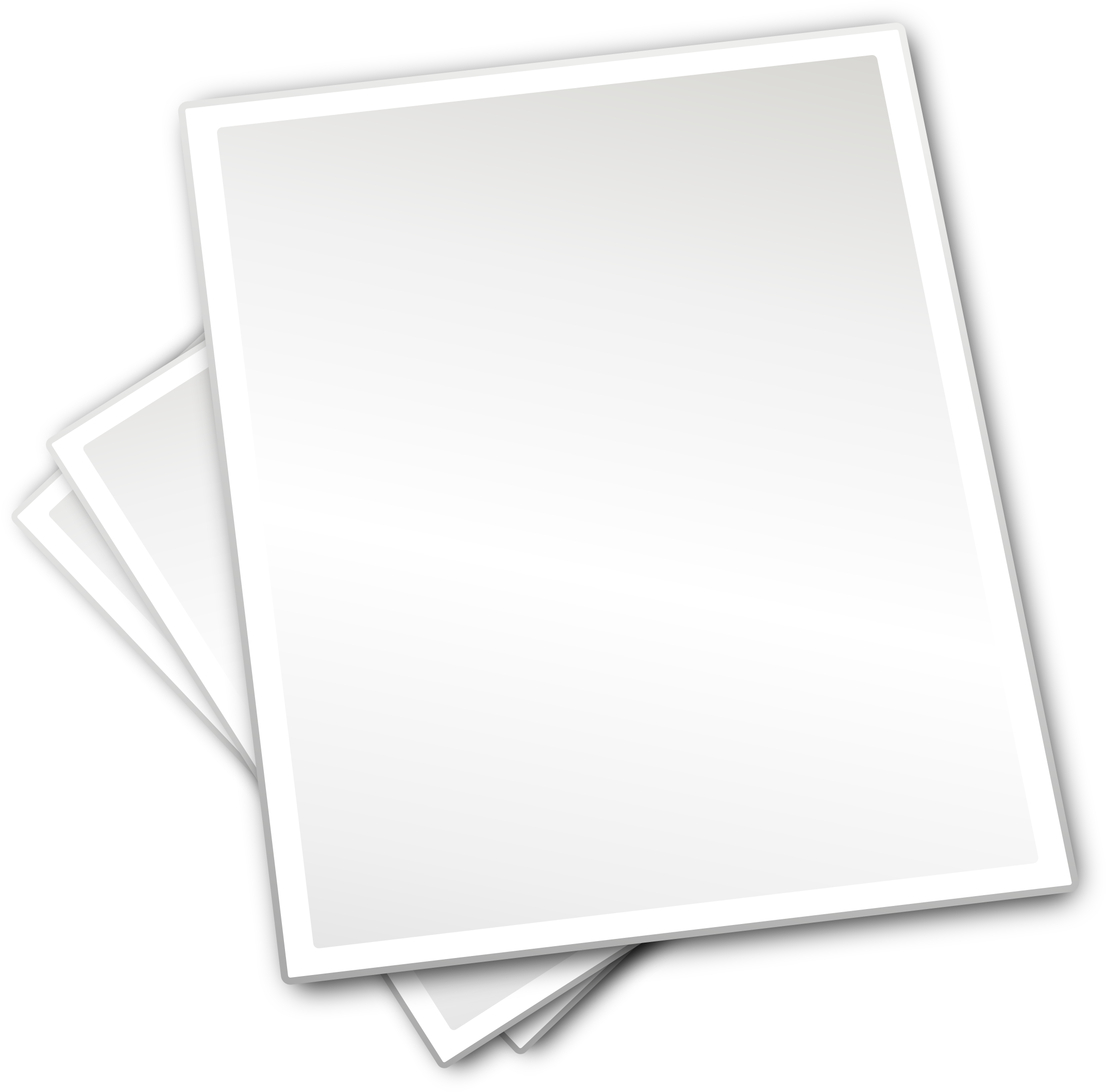 White Paper Png Clipart (black, white)