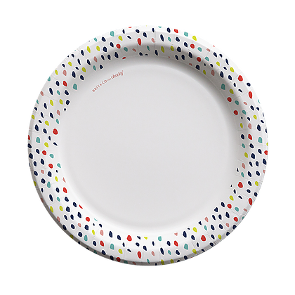 White Plate Png Pic (lavender, black)