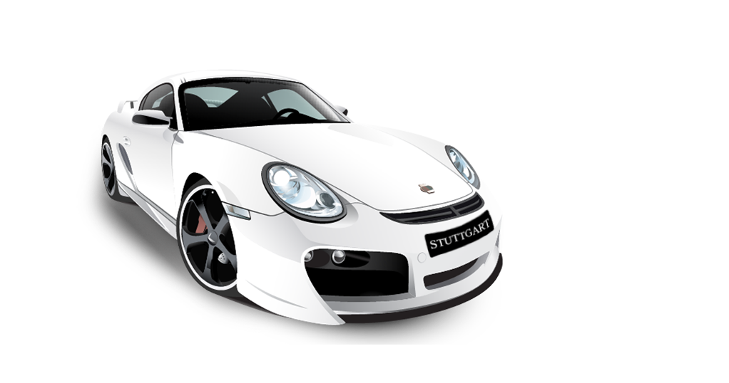 White Porsche Png (black, gray, white)