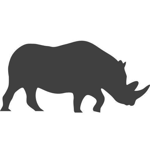 White Rhinoceros Png Picture (indigo, black)