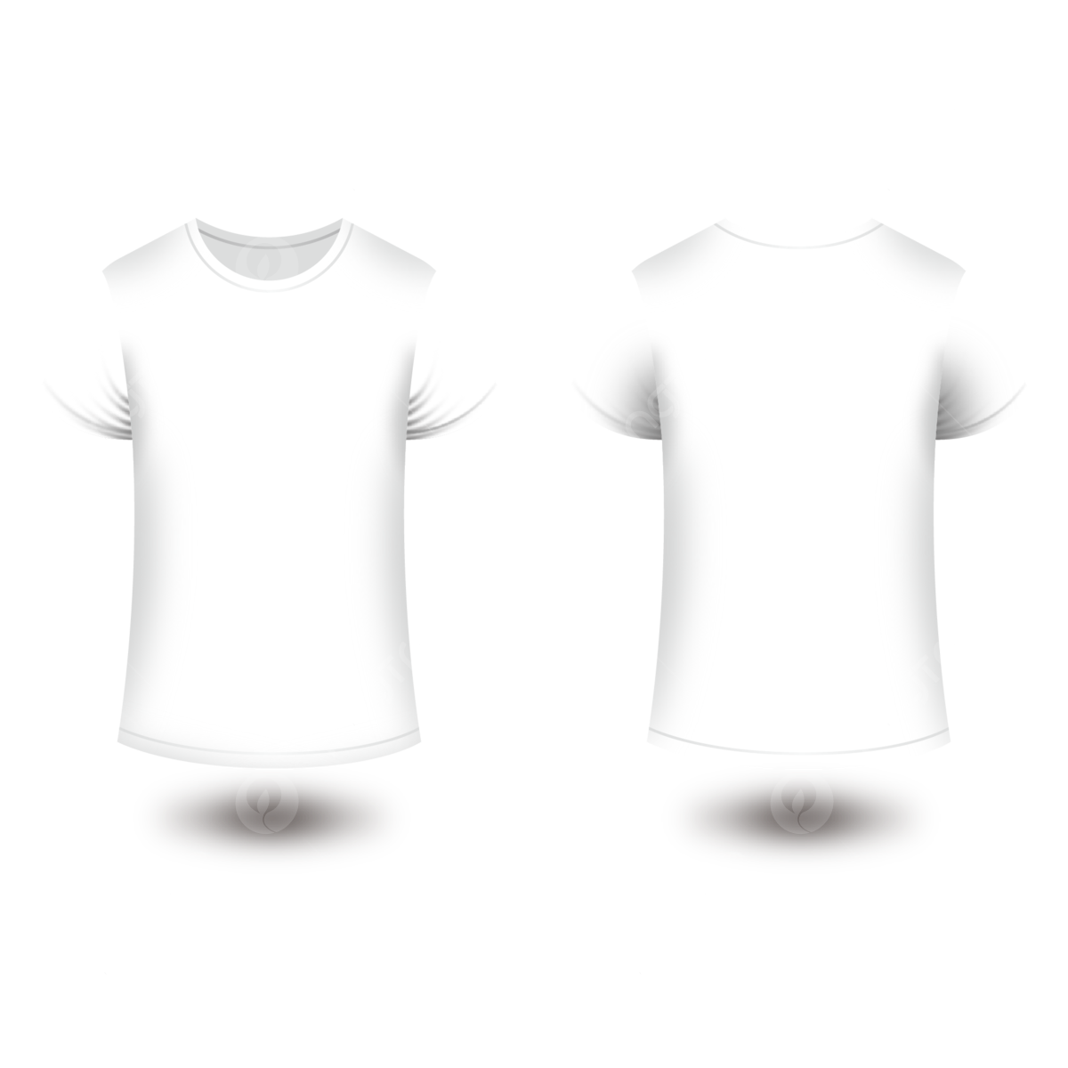 White Shirt Front And Back Png Cutout (black, white)