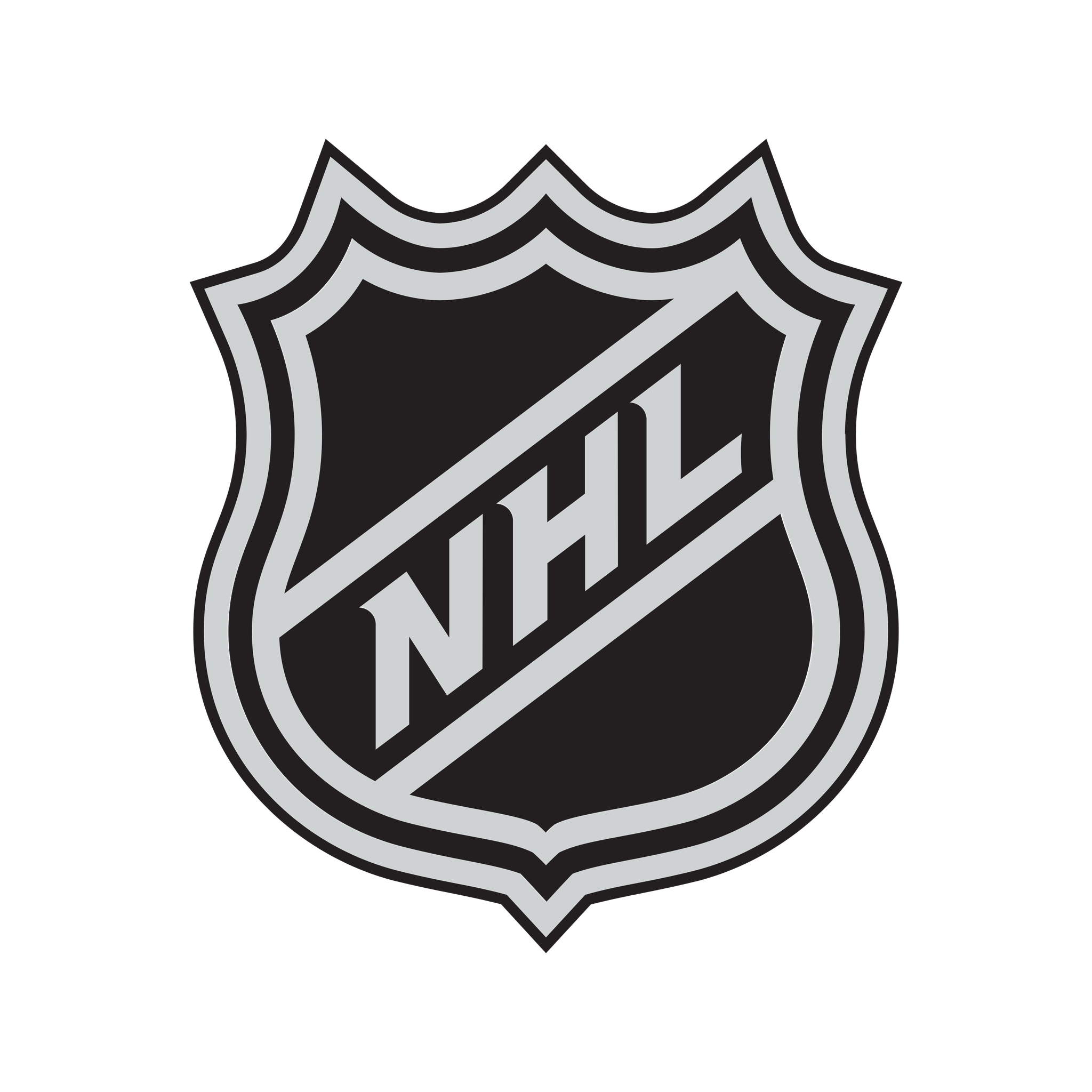 Nhl Logo Png Hd (silver, lavender, black)