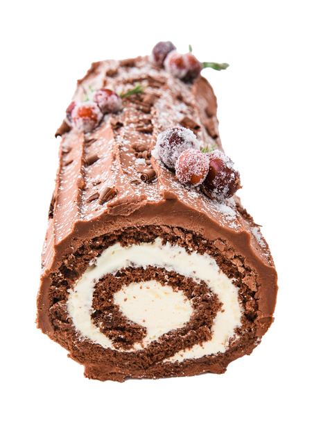 Chocolate Yule Log Png File (black, pink, beige, maroon)