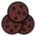 Chocolate Chip Chips Food Cookies Biscuit Icon Free Nobackground Png Icon Download (maroon, black)