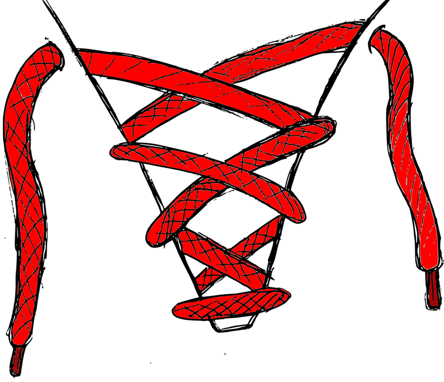 Shoelaces Png Photo (black, red)